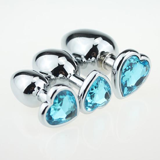 Liebe Herz Strass Edelstahl Anal Plug Prostata Massage Erwachsene Sex Spielzeug