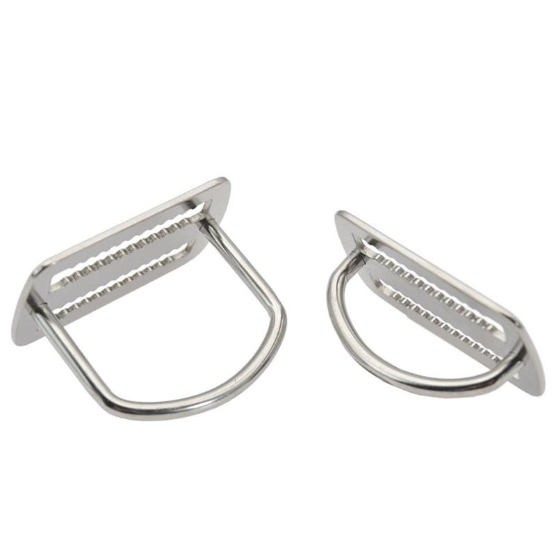 Scubas Diving Sidemount Webbings Strap Fixing Buckles Stainless Steel Knurled Buckles for Underwater Equipment