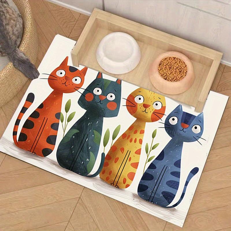 1Pcs Cat Pet Feeding Mat  Dining Mat for Cats and Dogs Cat Bowl Mat
