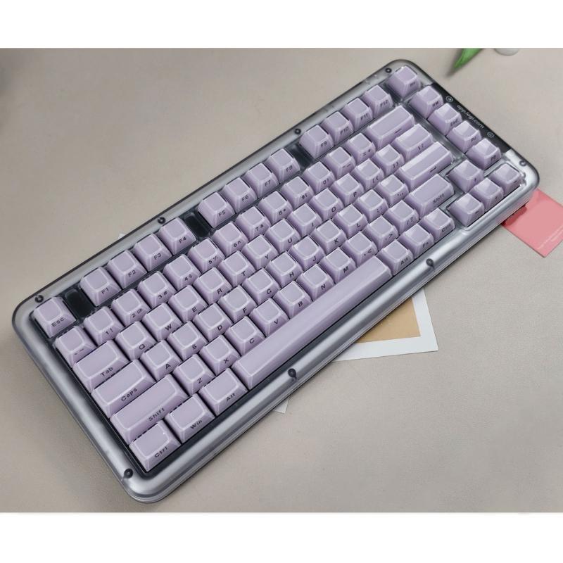 113Key PC Keycaps Set for Mechanical Keyboards with Double Shot Injections OEM Profile Keycap Crystal Jelly Design