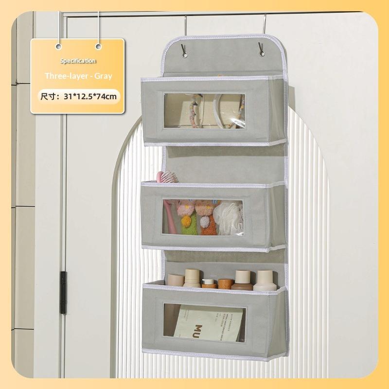 Over The Door Hanging Organizer with Clear Windows Multi Large Capacity Pockets Durable for Bedroom Bathroom Closet Use