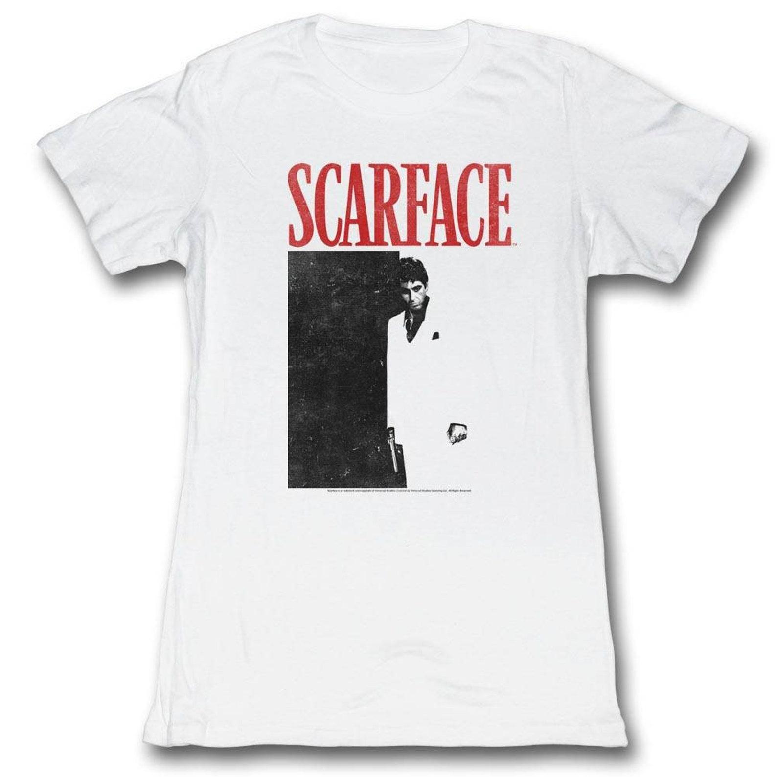 Scarface Blackandred White Junior Women s T-Shirt 2XL