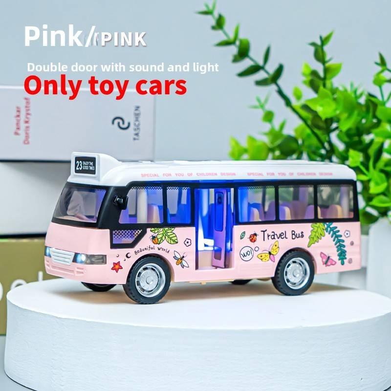 Inertia Bus Childrens Toy With Flashing Lights For Playroom Gift And Learning