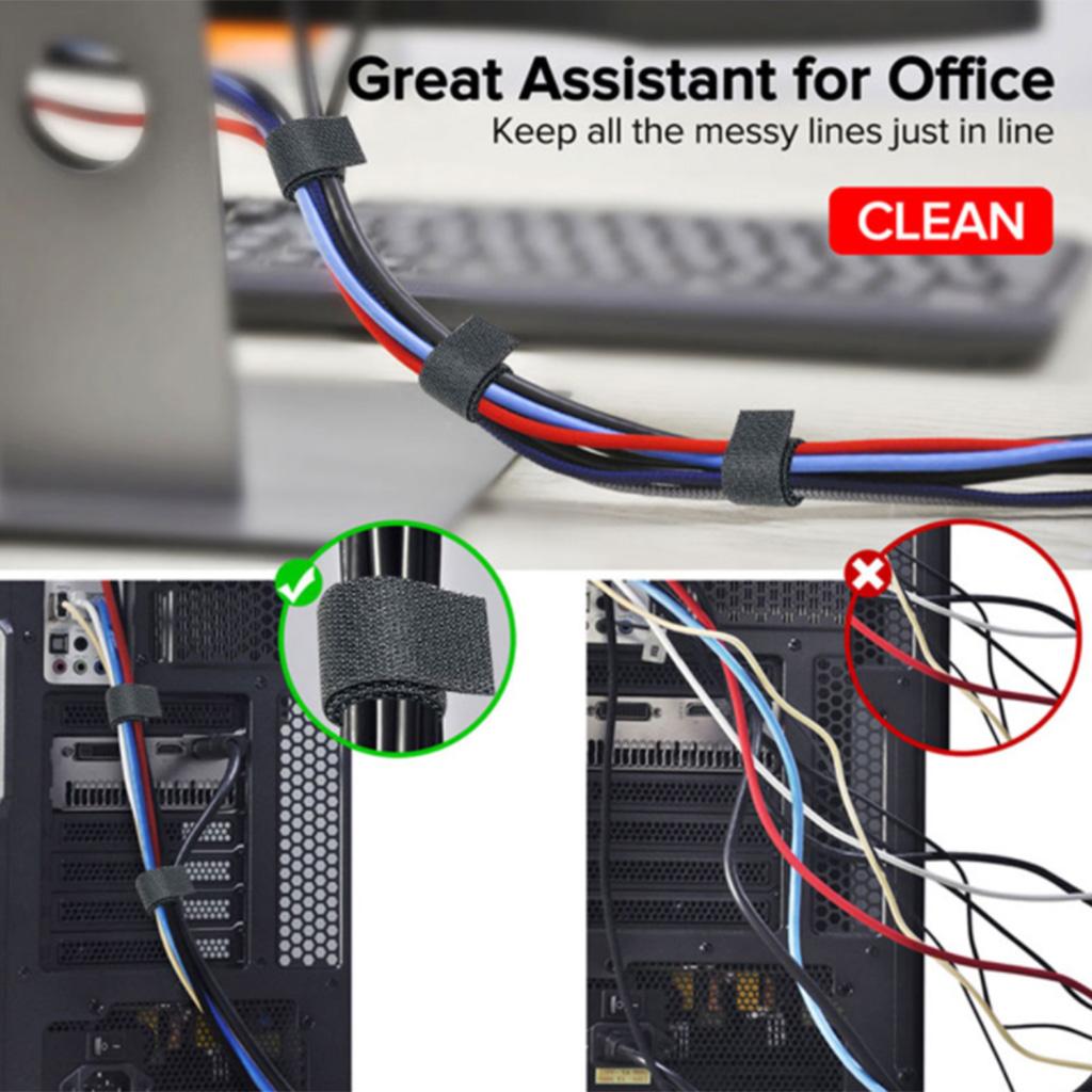 Desktop Cord Organizer Sticky Hook Tape Cord Organizer for Power Adapter Headset USB Wire Wrap Wire Winder