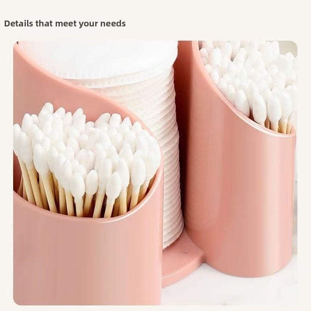 Plastic Cotton Swab Storage Box Dustproof Cotton Pad QTips Holder  Desktop Countertop