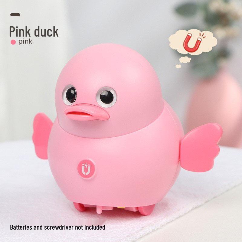 Children's Musical Crawling Duck Toy with Magnetic Suction and Lights for Early Education