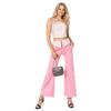 European-American Design Women's Striped Floral Tube Top & Straight-Leg Pants Set