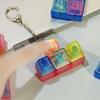 Creatve 4 Keys Fidget Keychain Keycap Stress Relief Clicker Toy Pendant Pass The Time Key Button Finger Keyboard Cap for Adult