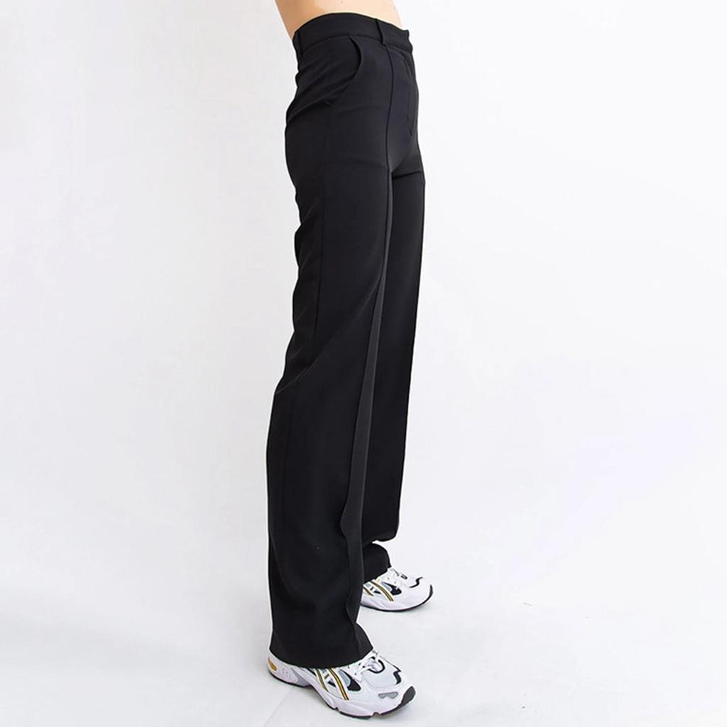 New SSolid Color Business Pants Fashion Straight-Leg Trousers Slim-fit Trousers With Pockets