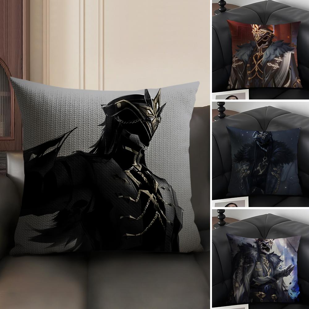 Game G-Genshin Impact Capitano Thrain Pillow Case Pattern Printed Pillowcase For Living Room Sofa Cushion Cover & Bedroom Decor