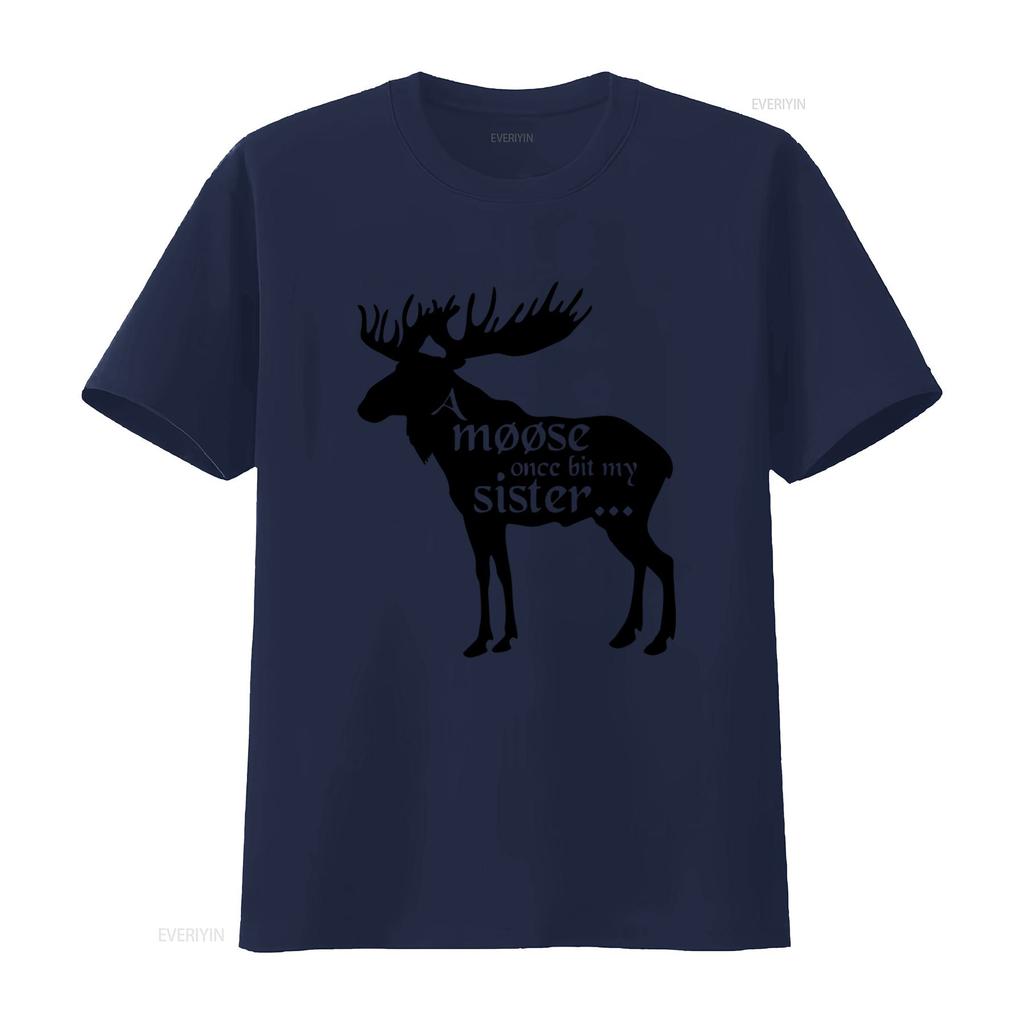 Funny A Moose Once Bit My Sister T Shirt Monty Python Holy Grail Design vintage Washed streetwear Unisex Comfortable Slightly