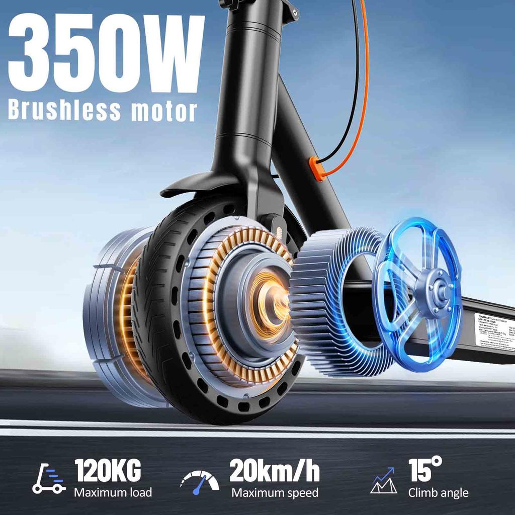 TODIMART T3 ABE E-Scooter with Road Approval ,8.5inch Honeycomb Tyres