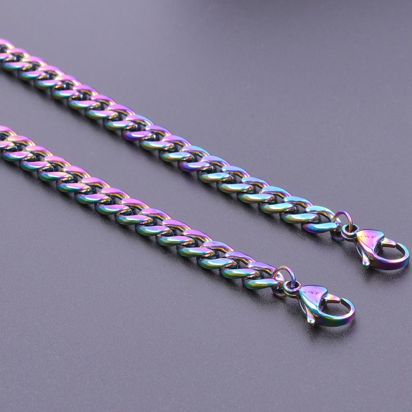 No Fade Wide Stainless Steel Cuban Chain Necklaces For Women Men Accessories Metal Link Chains On The Neck Decor Choker Collares