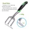3 Pieces Rust Proof Heavy Duty Garden Hand Tools Trowel Transplanter Cultivator Rake Shovel