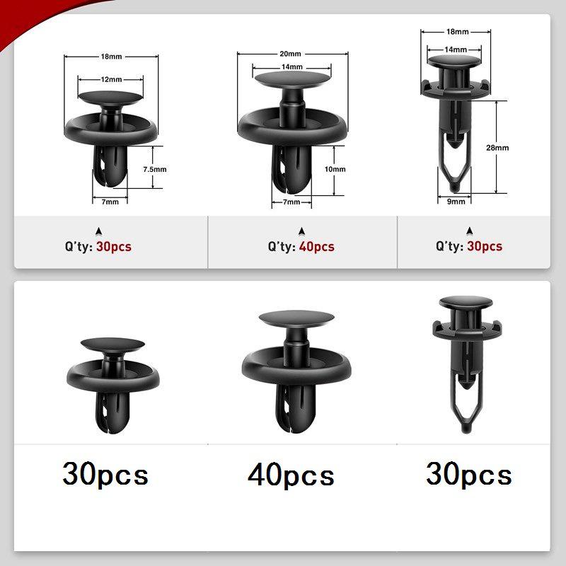 100 BUC Reținătoare Asortate pentru Toyota/Lexus Apărătoare Inferioară Motor Elemente de Fixare cu Apăsare