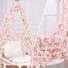 Artificial Flower Sakura Vine Wedding Outdoor Garden Roses Arch Home Room Party Decora Festival Bridal Fake Silk Scrapbook Plant