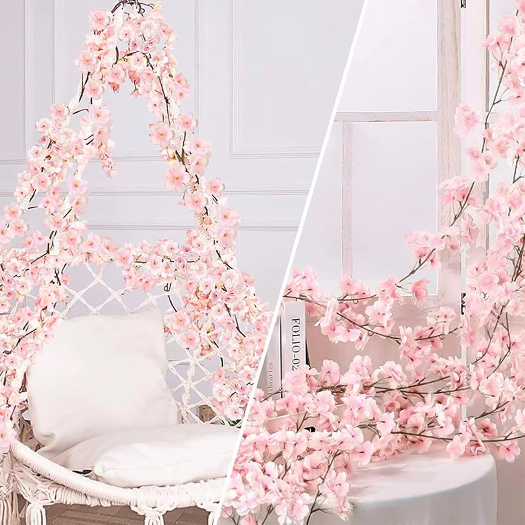 Artificial Flower Sakura Vine Wedding Outdoor Garden Roses Arch Home Room Party Decora Festival Bridal Fake Silk Scrapbook Plant