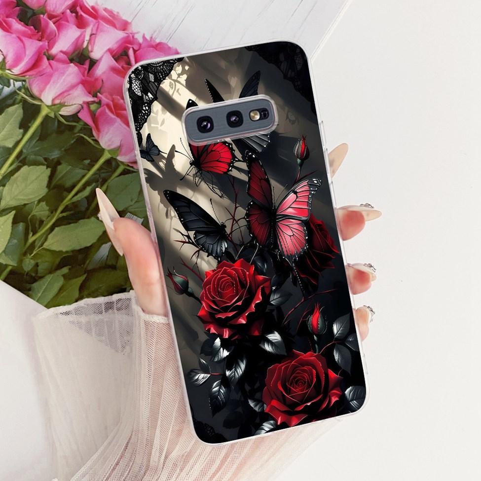 5.8'' Cover For Samsung S10e Case SM-G970F Clear Cute Kawaii Fashion Butterfly Funny Painted Casing For Samsung Galaxy S10e