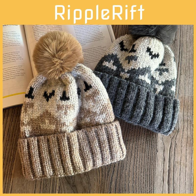 Knitting Trendy Retro High Top Beanie Warmth Comfort Autumn Winter Hat Female