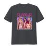 Hannah Montana Miley Cyrus 90s Rap Hip Hop Bootleg Homage T Shirt vintage Washed Versatile Top For Everyday Wear Soft Slightly