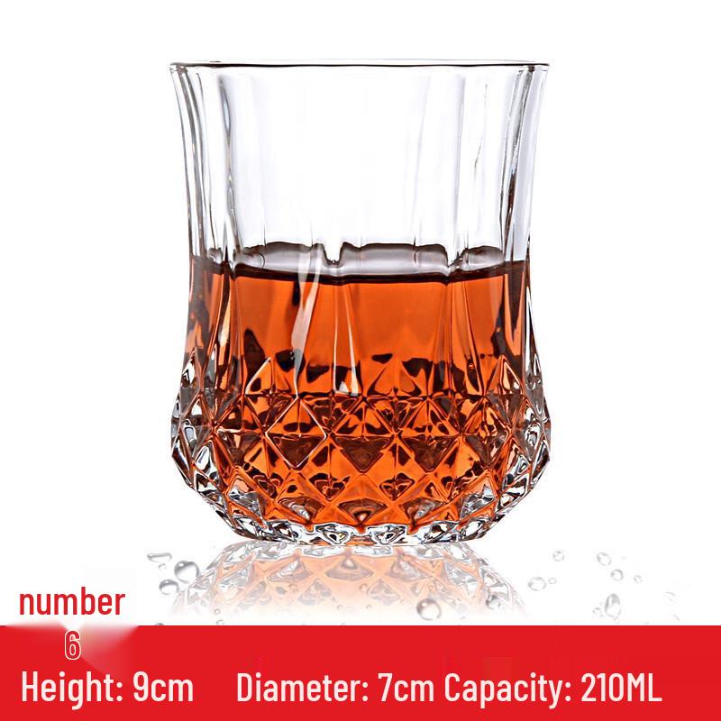 Элегантные стеклянные стаканы для виски и напитков (12 шт.) 210ml, 12-pack