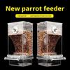 No Mess Automatic Bird Feeder Transparent Drinker Food Container Cage Parrot Feeder Parakeets Bird Cage Accessories
