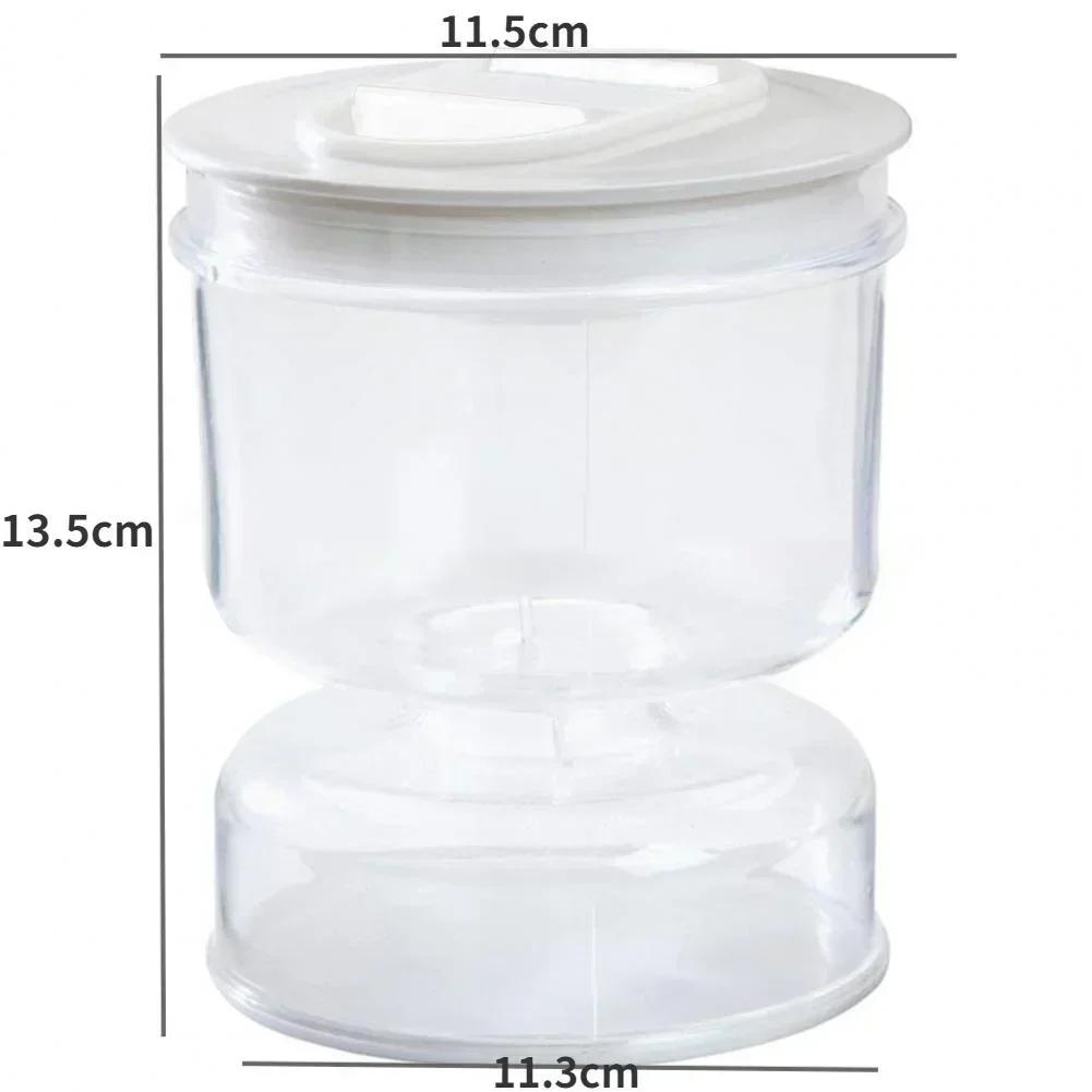 

Sealed Kimchi Jar with Dry Wet Separation for Household Use Kimchi Jar with Flip Container and Filter Hourglass Design