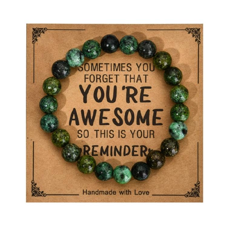 

Secure Closure Comfort Fit Mixed Material Handmade Bracelet with Accompanying Sentiment Card