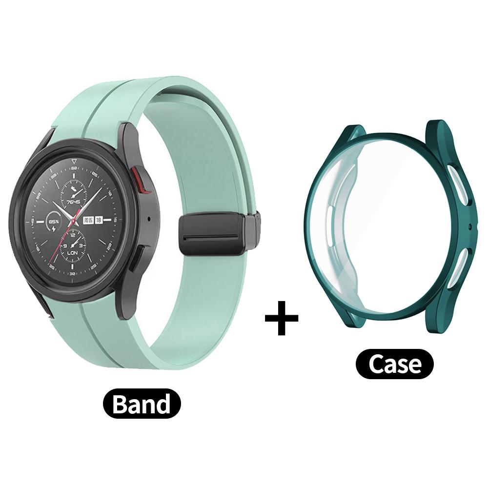 Case+Band for Samsung Galaxy Watch 4/5/6 40mm 44mm All-Around Soft TPU Protector Cover for Galaxy Watch6 Classic 43mm 47mm Strap