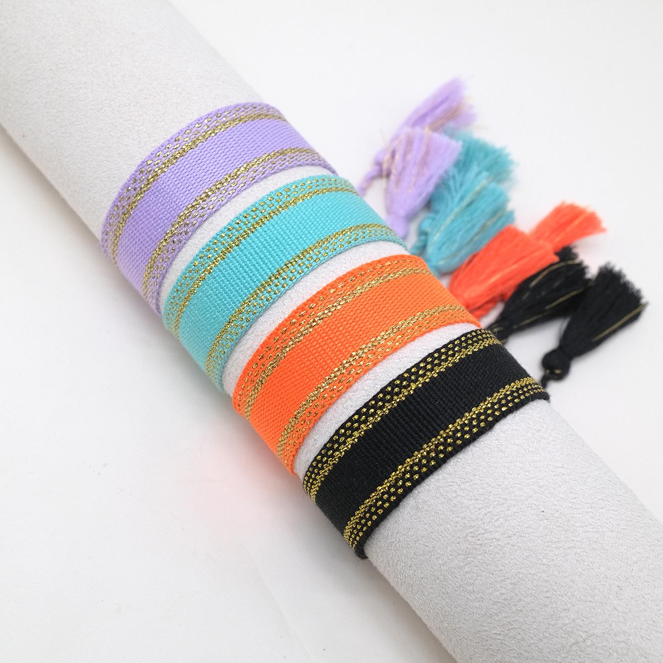

Embroidered Letter Logo Bohemian Tassel Bracelet for Cheerleaders