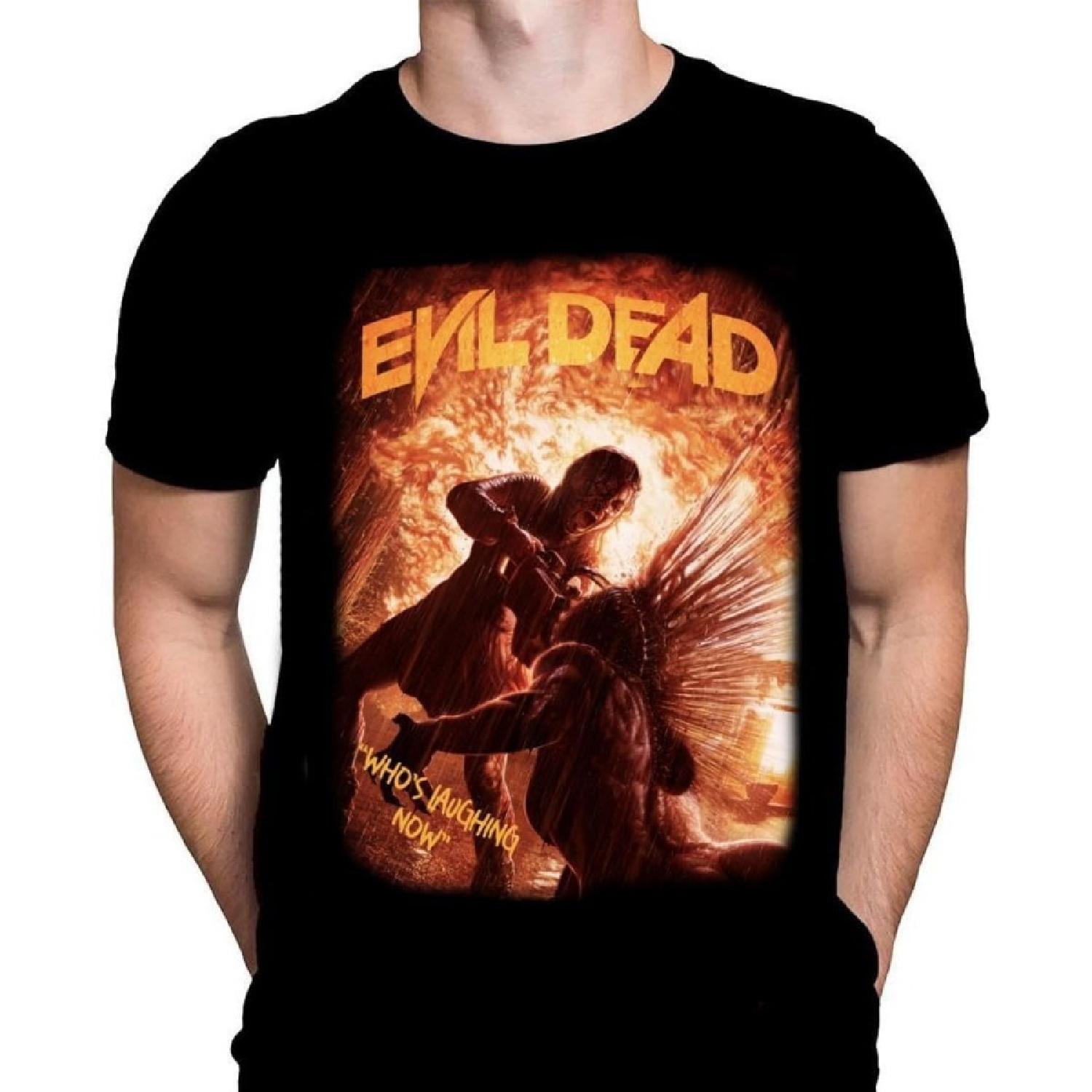 

Wild Star Hearts Evil Dead Who s Laughing Now Mens T-Shirt Horror Film Print, Black Cotton T-Shirt, Movie Poster Tee S чёрный