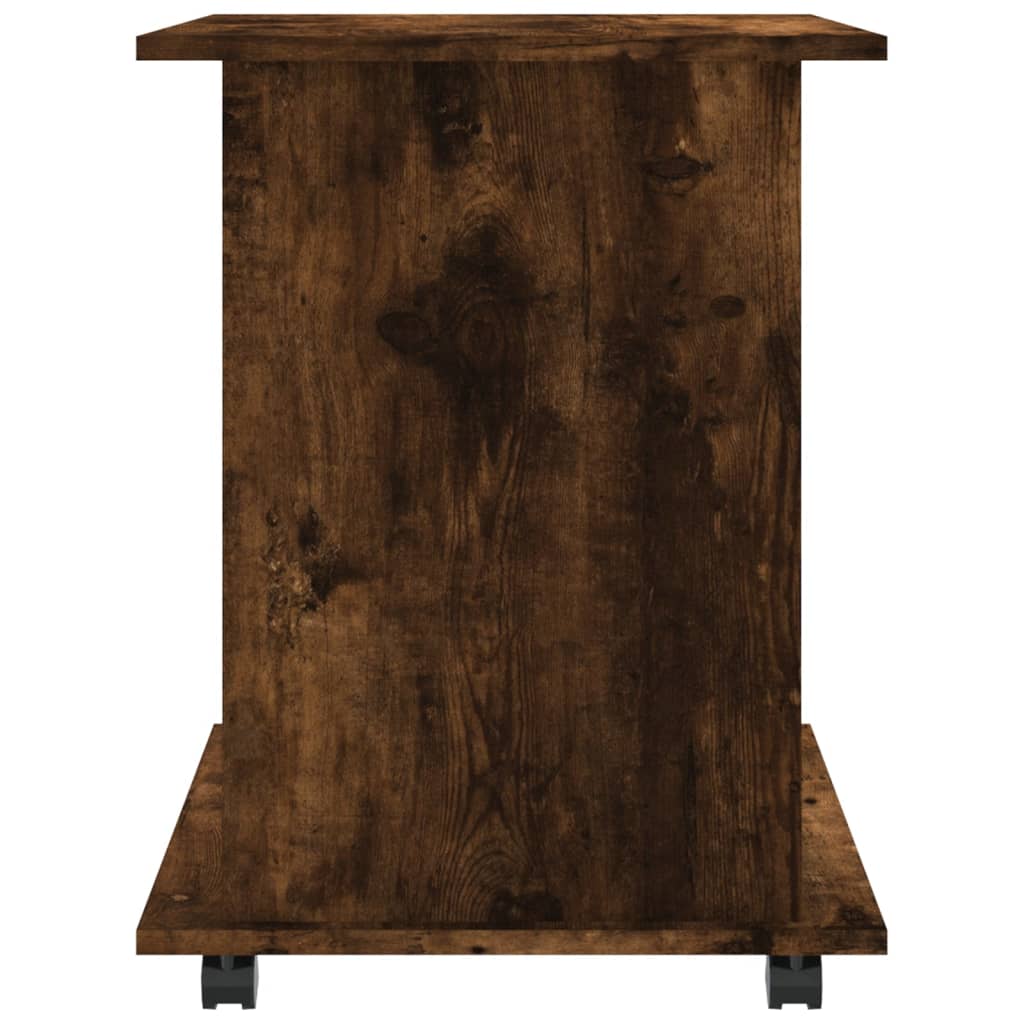 Mobile Filing Cabinet Smoked Oak Finish 60 X 45 X 60 Cm Engineered Wood