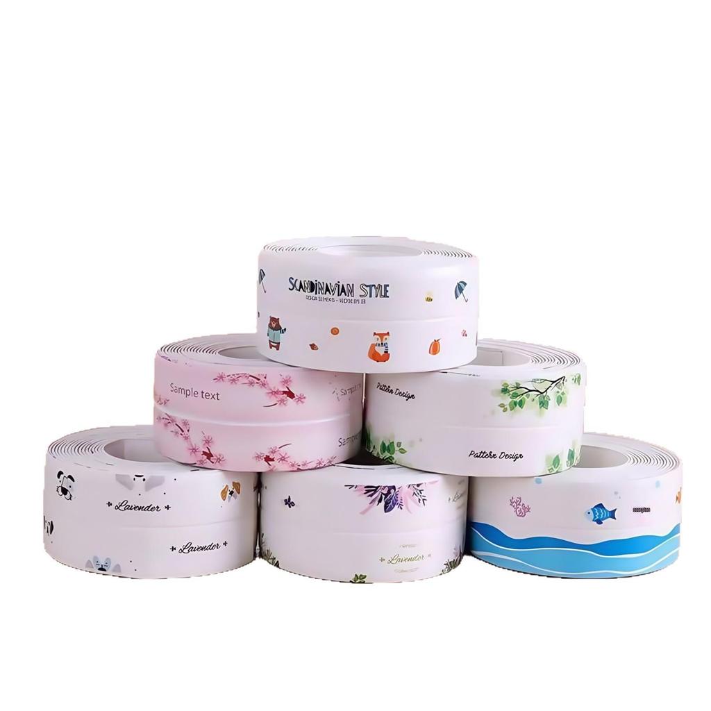 Waterproof Mold-Resistant Grout and Edge Sealing Tape for Kitchens and Bathrooms