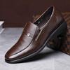 Mens Business Formal Shoes Artificial Leather Casual Slip-On Flat Shoes