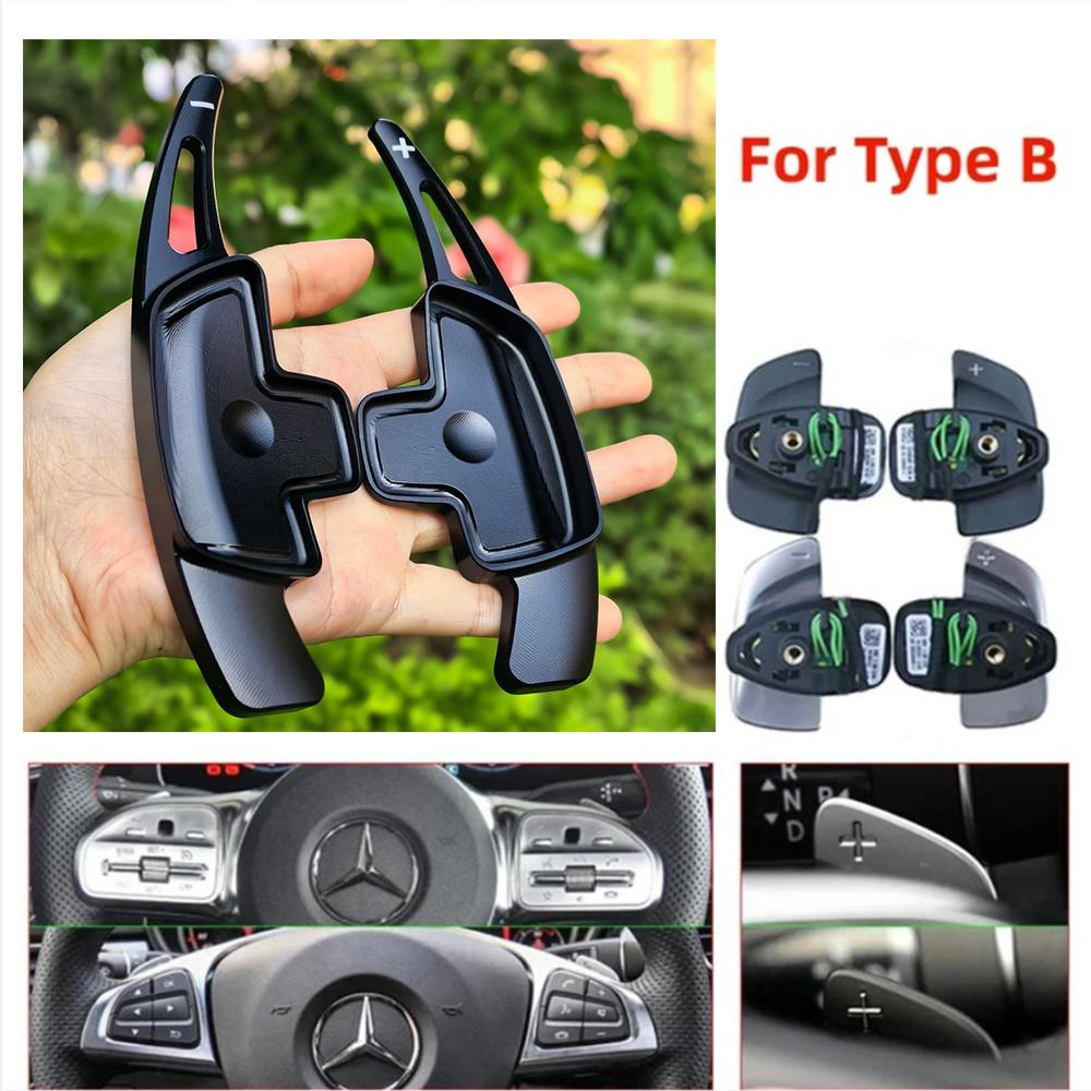 Car Steering Wheel Paddle Shifter Gear Shift Extension For Mercedes-Benz A Class W177 Sedan V177 B C E Class W205 W246 W213 GLA