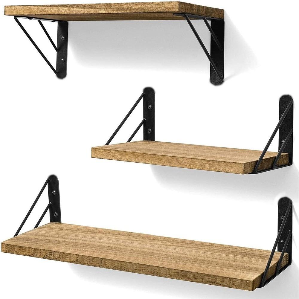 Modern Wall Mounted Floating Shelves Sturdy Versatile Wall Shelf Save Space Storage Rack Wall Decor