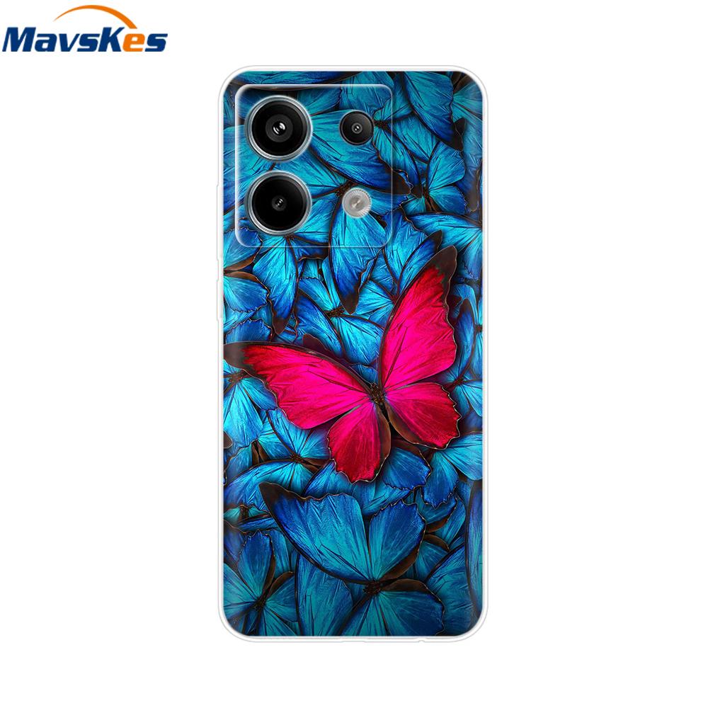 Handyhülle Für Xiaomi Redmi Note 13 Pro 5G Rückseite Niedlich Stoßfest Weich Klar Silikon TPU Für Redmi Note13 Note 13 Pro Funda