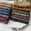 New High-End Natural Wrinkled Antique Style Artistic Shawl Sun Protection Versatile Plain Couple Cotton And Linen Scarf Women