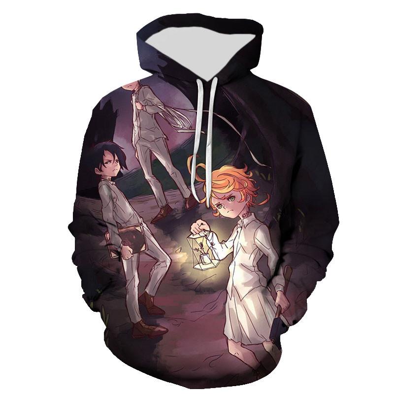 The Promise Neverland Hoodies 3D Printed Men Women Children Sweatshirts Boy Girl Kids Streetwear Pullover Long Sleeve Tops