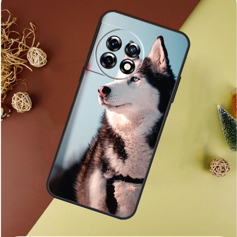 Siberian Husky Sled Dog For OnePlus Nord CE 4 3 2 Lite N20 N30 9 10 Pro 8T 9RT 10T 10R 13R 12R 11 12 13 Phone Case