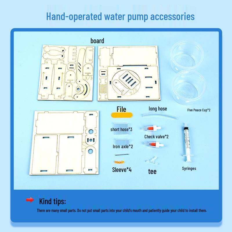 Educational DIY Kit: Hand-Pumped Water Pump for Primary School Science Projects