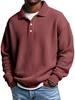 2025 Men's Retro Casual Waffle Knit Long-Sleeved Polo Shirt