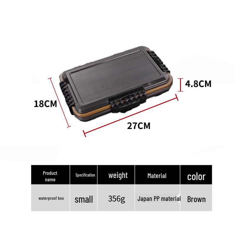 

Водонепроницаемый ящик для хранения приманок со съемными перегородками и большой вместимостью, надежно закрывающийся комбинированными защелками для рыболовных снастей и аксессуаров.