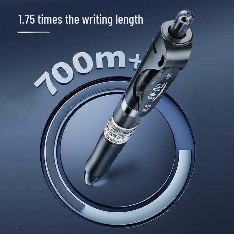 Chen MG K35 Click Gel Pen 0.5mm Black/Red/Blue - Light Neutral Signature Pen