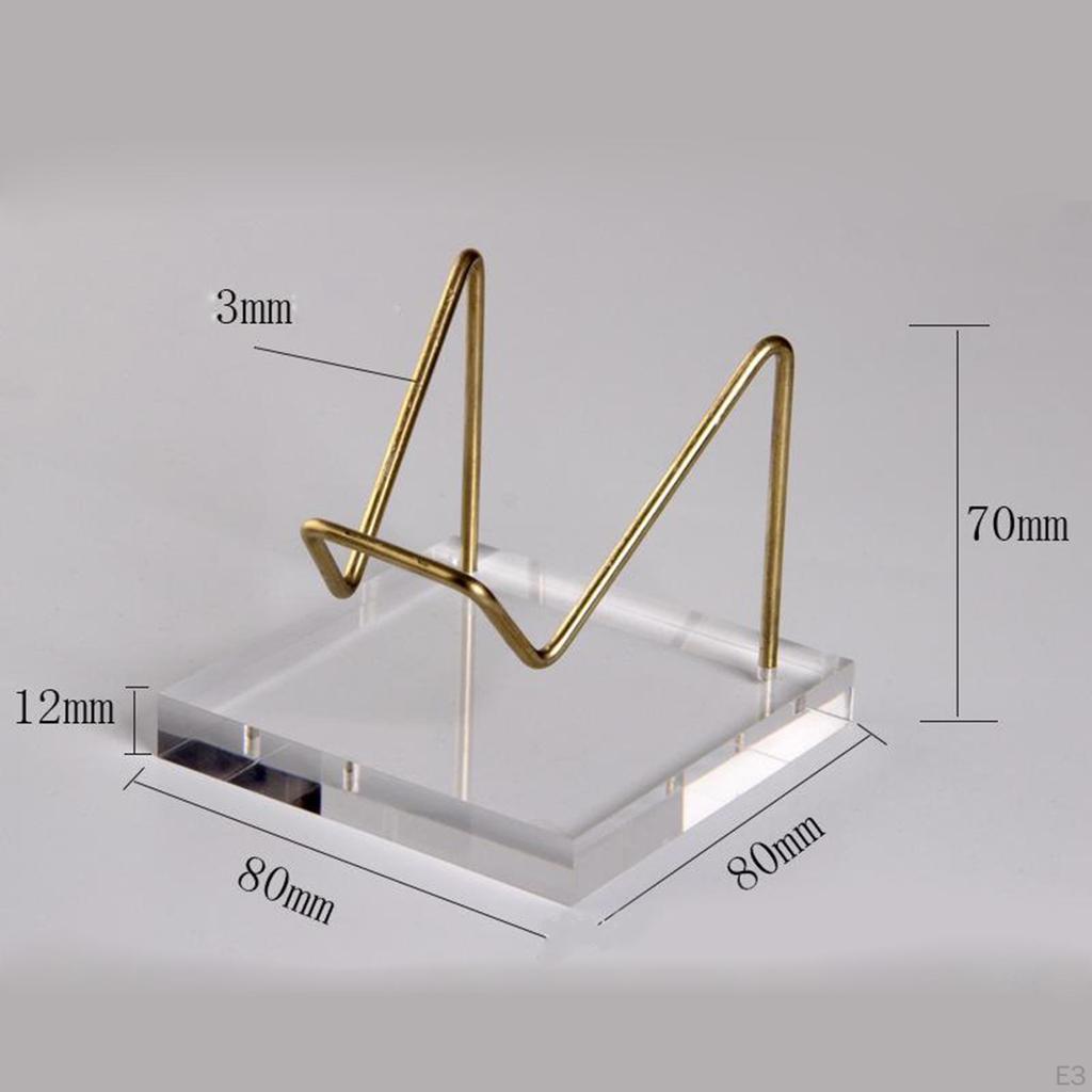 Clear Acrylic Display Stand Mineral Geode Collectibles