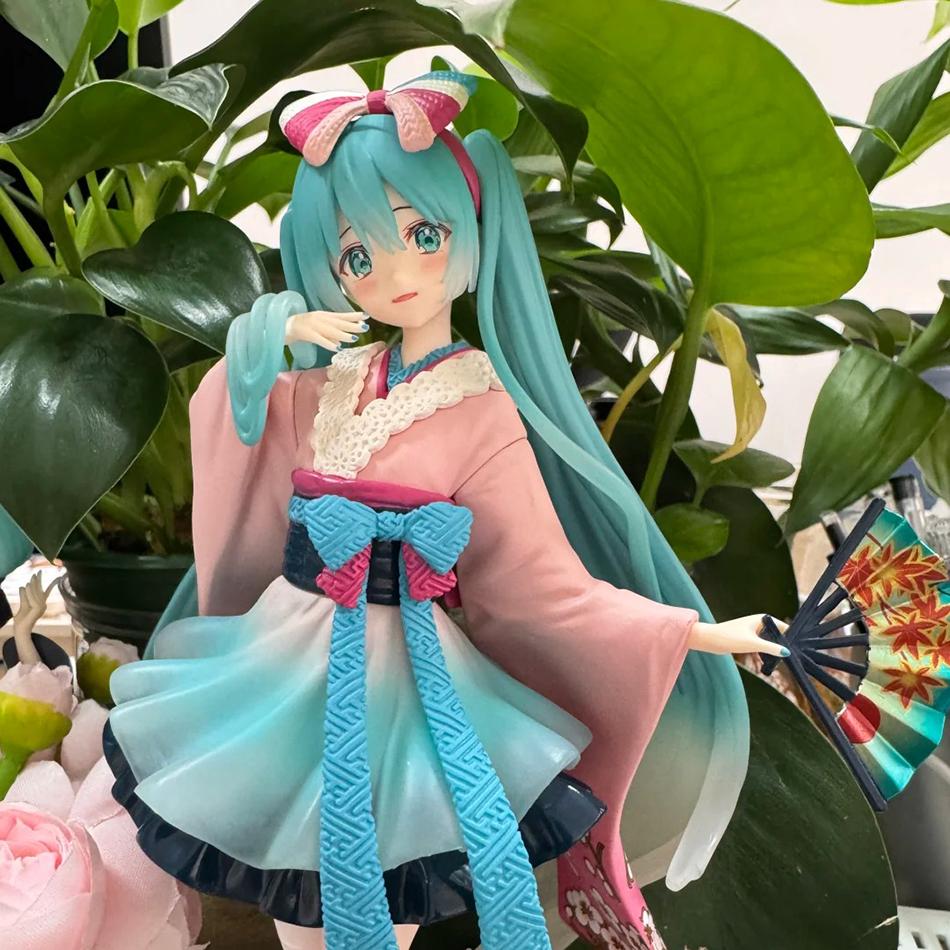 20cm Fashion Hatsune Miku Anime Figure Neo Tokyo Series Kimono Action Figures Kawaii Girl Figurine PVC Collection Model Toys