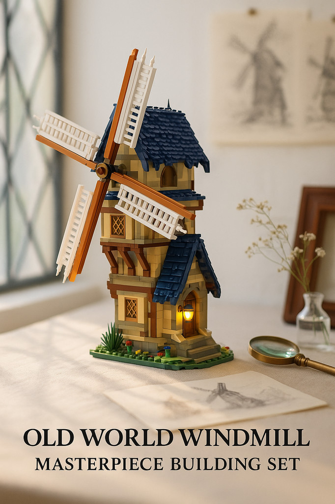 MOULD KING 10060 Medieval Building Block The MOC-138190 Windmill Model European Century Brick Toys Assembly Kids Christmas Gift