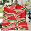 1pc Watermelon Print Flannel Blanket - Soft Lightweight - Bedspread Suitable for Boys & Girls, Style Bed Cover with Watermelon Slice, Machine Washable