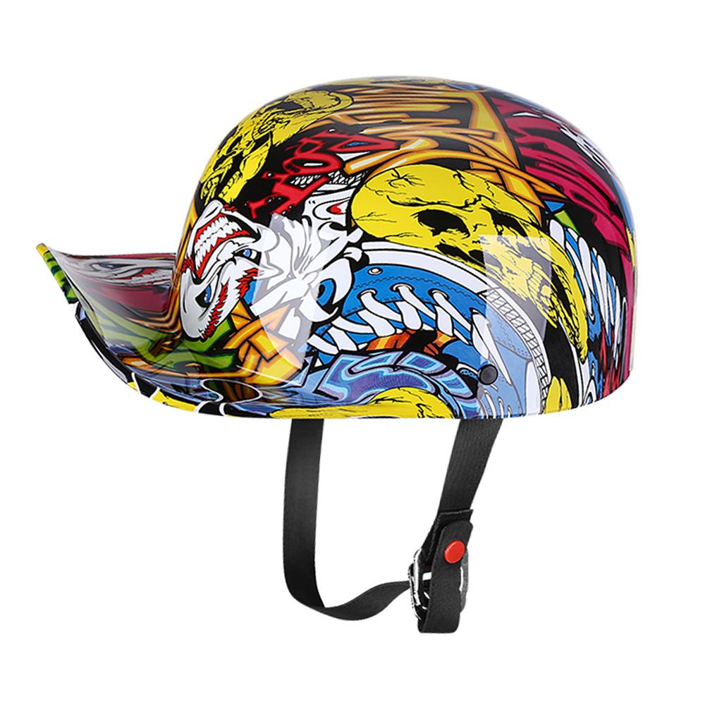 Retro Motorcycle Helmets DOT Approved Half Helmet Vintage Classic Fashion Cool Personality Capacete De Moto Helmet Men Women