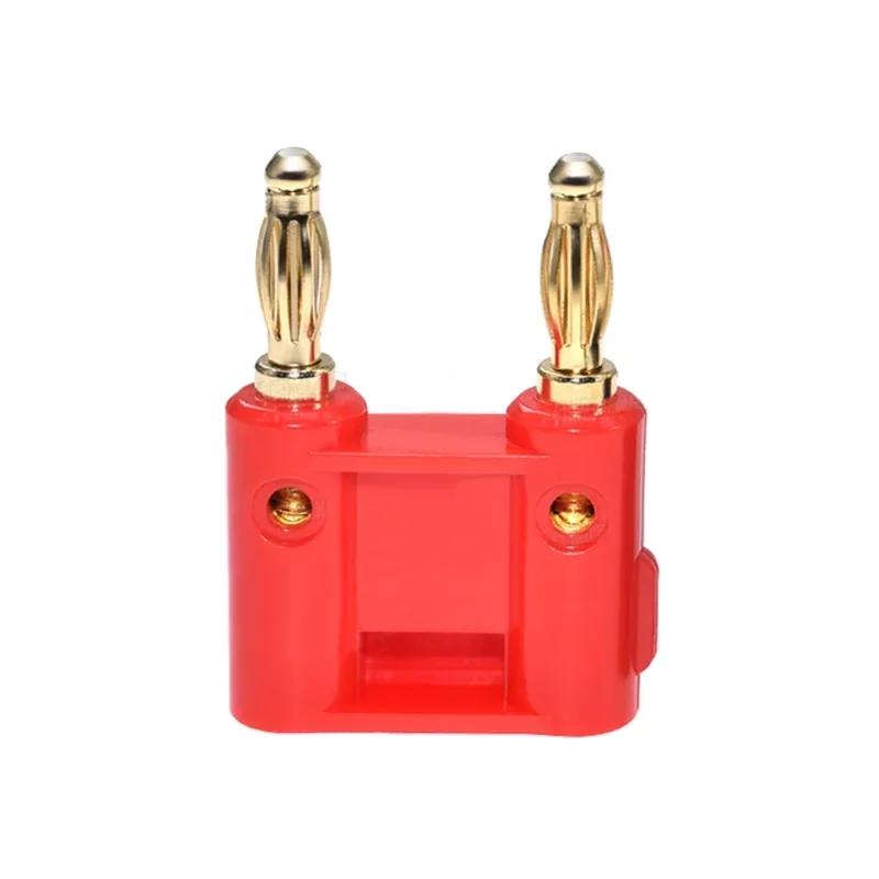 

4Pcs Gold-plated Double Row 4mm Banana Plug Jack Speaker Audio Amplifier Adapter Banana Terminal Connector 4PCS